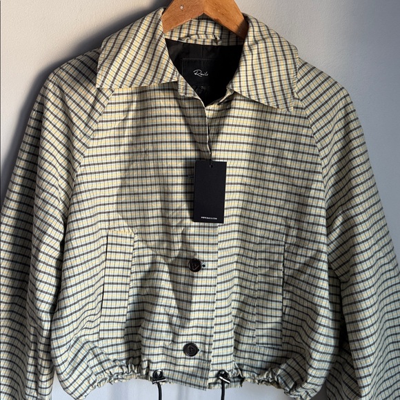 NEW RAILS North Mini Check Twill Jacket In Sage Small - Picture 5 of 9